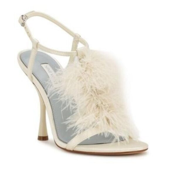 Nine West Shoes - Nine West Women's 10 Millions Bridal Ankle Strap Heeled Dress Sandals Ivory Sati